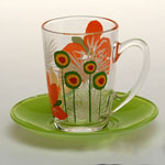 POP FLOWER GREEN. Чайный набор Luminarc 12 предметов C5927